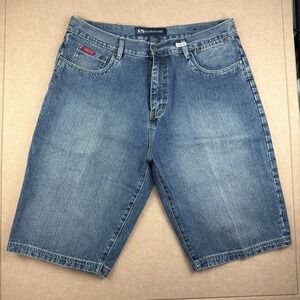 Vintage Drunknmunky Jean Shorts Men's 40‎ Blue Baggy Men's Skater Y2K Streetwear